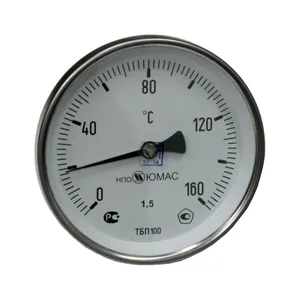 Термометр биметаллический ТБП-Т 160С Дк100 L=100 G1/2" осевой НПО ЮМАС #1