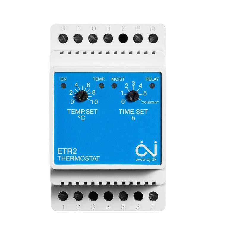 Термостат механический ETR2 1550 16А 3.6кВт для систем антиобледенения без датчика на DIN-рейку OJ ELECTRONICS #1