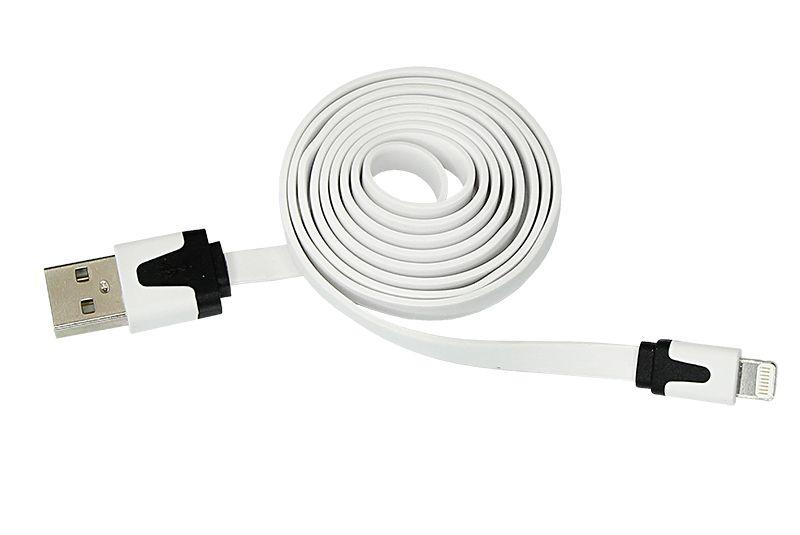 Кабель USB-Lightning для iPhone/PVC/flat/white/1m/Rexant 18-1974 #1