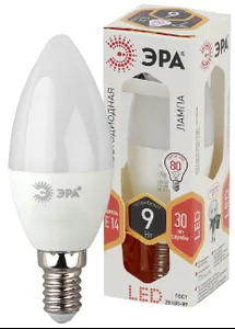 Лампа светодиодная Эра LED B35-9W-827-E14 (диод, свеча, 9Вт, тепл, E14) #1