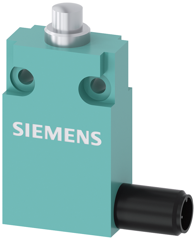 Выключатель позиционный компактный 30мм ширина с М12 коннектор быстродействующие контакты (SNAP-ACTION) 1НО+1НЗ роликовый плунжер Siemens 3SE54130CC201EB1 #1