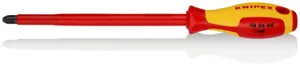 Отвертка крестовая PH4 VDE 1000В длина лезвия 200мм L-320мм диэлектрическая 2-компонентная рукоятка Knipex KN-982404
