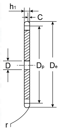 Звездочка без ступицы под расточку для цепи: 03-1, Z=12, 5 x 2,5 mm CS01012 (PHS 03-1A12) #2