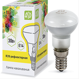 Лампа накаливания рефлекторная R39 30Вт 230В Е14 мт 360Лм ASD #1