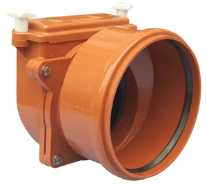 Клапан обратный канализационный коричневый Дн 200 б/нап с заслонкой из нерж стали, монтажным лючком HL 720.0