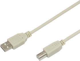 Шнур USB 2.0 (USB А-USB В) 3м бел. REXANT 18-1106 #1