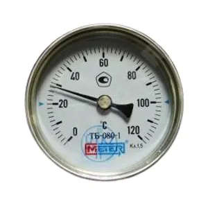 Термометр биметаллический ТБ63 120С Дк63 L=60 G1/2" осевой Метер #1