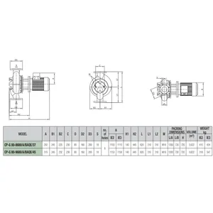 Насос ин-лайн с сухим ротором CP-G 80-9600/A/BAQE/45-IE3 PN16 3x400В/50 Гц DAB 1D5411GHV #2