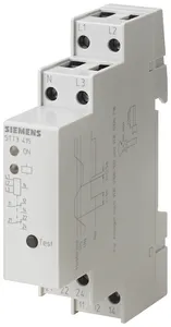 Реле напряжения AC 230/400В 0.85 2 совместный контакт исправлена задержка отклика 0.5с исправлена задержка сброса 60с тестовая кнопка Siemens 5TT3415