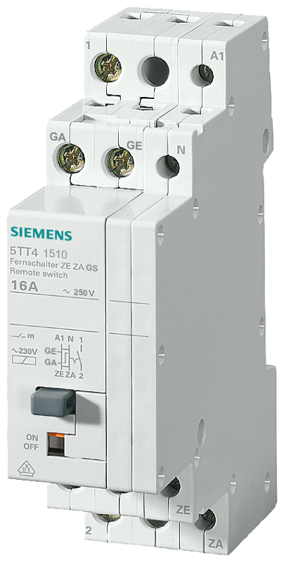 Выключатель дистанционный 2НО с центр. управл. 16А 24В Siemens 5TT41522 #1