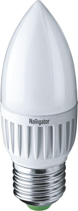 Лампа светодиодная 94 481 NLL-P-C37-5-230-2.7K-E27-FR 5Вт свеча 2700К тепл. бел. E27 330лм 220-240В Navigator 94481 #1