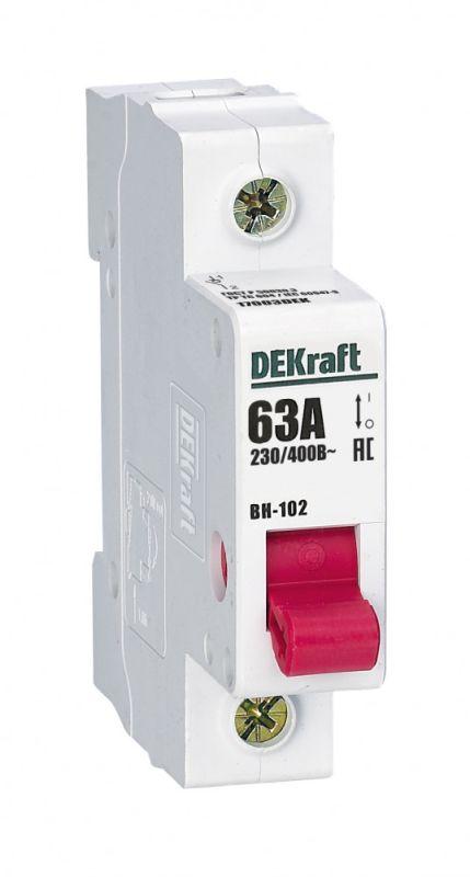 Выключатель-разъединитель 1п 63А ВН-102 DEKraft 17003DEK #1