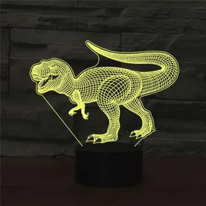 Светильник настольный NL-405 LED ночник Динозавр 3Вт RGB USB Camelion 14563