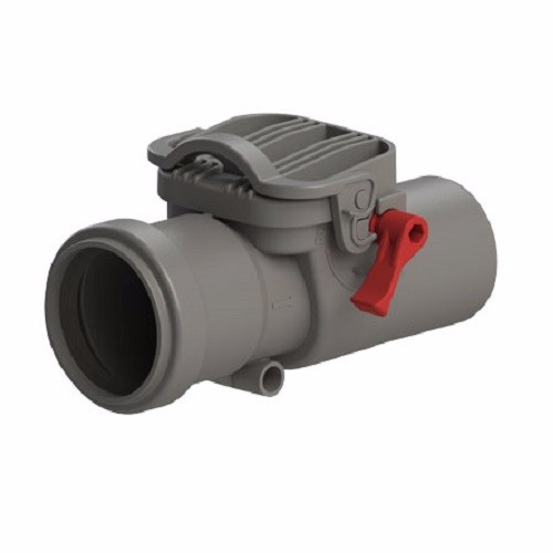 Клапан PP-H обратный канализационный серый Дн 50 б/нап Татполимер ТП-86.50 #1