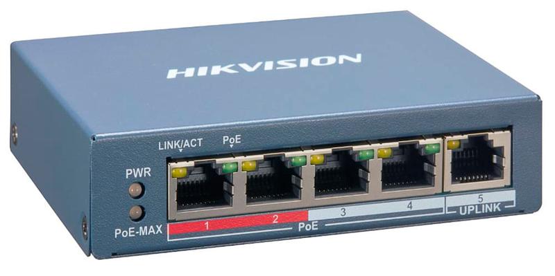 Коммутатор DS-3E1105P-EI 5х100Мбит 4PoE+ 60Вт управляемый Hikvision 1501793 #1