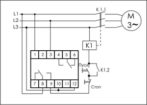 Реле контроля и наличия фаз CZF-314 (монтаж на DIN-рейке 35мм; регулировка порога отключения; 3х400В 50Гц 2А IP20) F&F EA04.004.008