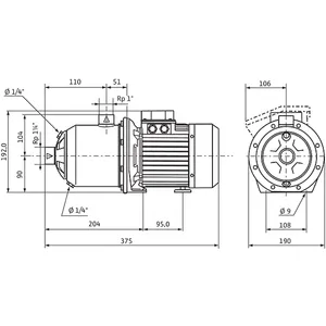 Насос многоступенчатый горизонтальный MHI 402-1/E/3-400-50-2 PN10 3х400 В/50 Гц Wilo 4024293 #2