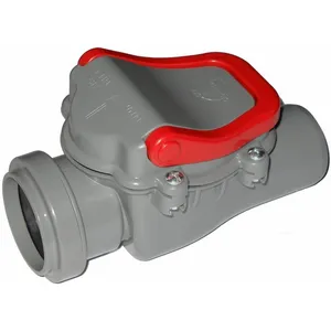 Клапан PP-H обратный канализационный серый Дн 50 б/нап Политэк 4000050