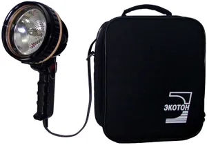 Прожектор галогенный ПР-12 ручной портативный осветительно-сигнальный с зарядн. устройством Экотон