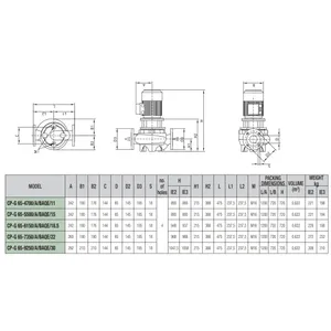 Насос ин-лайн с сухим ротором CP-G 65-4700/A/BAQE/11 PN16 IE3 DAB 1D4311GBV #2