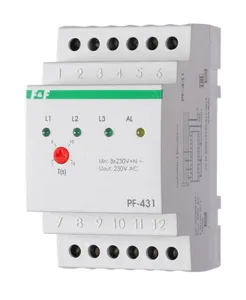 Переключатель фаз PF-431 (с приоритетной фазой; монтаж на DIN-рейке 35мм 3х400/230+N 3х16А IP20) F&F EA04.005.001 #1