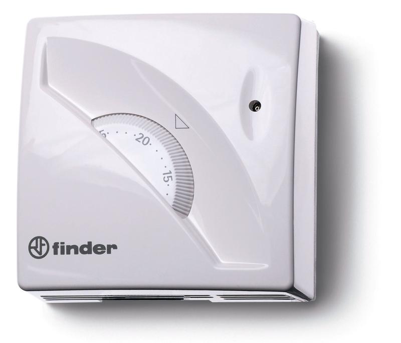 Термостат комнатный 1СО 16А монтаж на стену поворотная ручка бел. FINDER 1T010 #1