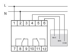 Реле уровня жидкости PZ-829 (без датчиков; двухуровн.; 3 модуля; монтаж на DIN-рейке) F&F EA08.001.007 #1