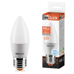 Лампа LED WOLTA C37 10Вт 900лм Е27 4000К   1/50
