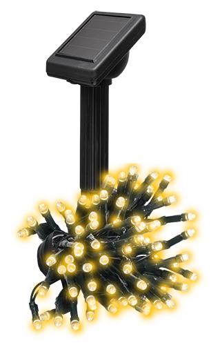 Светильник светодиодный SLR-G01- 50Y садовый; гирлянда 50 желт. LED солнечная батарея ФАZА 5027299 #1