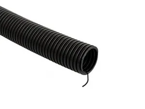 Труба гофр. 16мм ПНД (черная) с зондом строительная