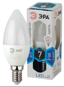 Лампа светодиодная Эра LED B35-7W-840-E14 (диод, свеча, 7Вт, нейтр, E14) #1