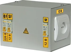 Ящик с понижающим трансформатором ЯТП 0.25 220/24В (2 авт. выкл.) IEK MTT12-024-0250
