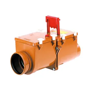 Клапан обратный канализационный коричневый Дн 110 б/нап 2камер с фиксатором,2люк HL 710.2 #1