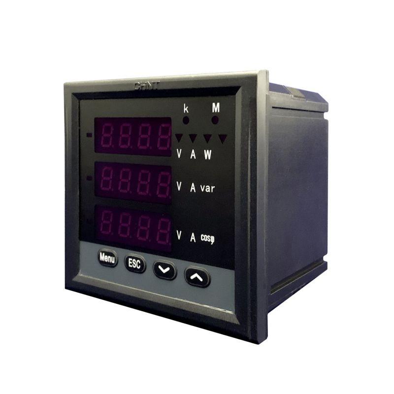 Прибор измерительный многофункциональный PD666-3S4 3ф 5А RS-485 96х96 LED дисплей 380В CHINT 765094 #1