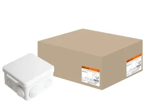 Распаячная коробка ОП 80х80х50мм, крышка, IP54, 7вх. TDM