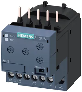 Реле контроля 3RR для монтажа на контактор 3RT2 типоразмер S00 исп. BASIC винтовые клеммы Siemens 3RR21411AW30