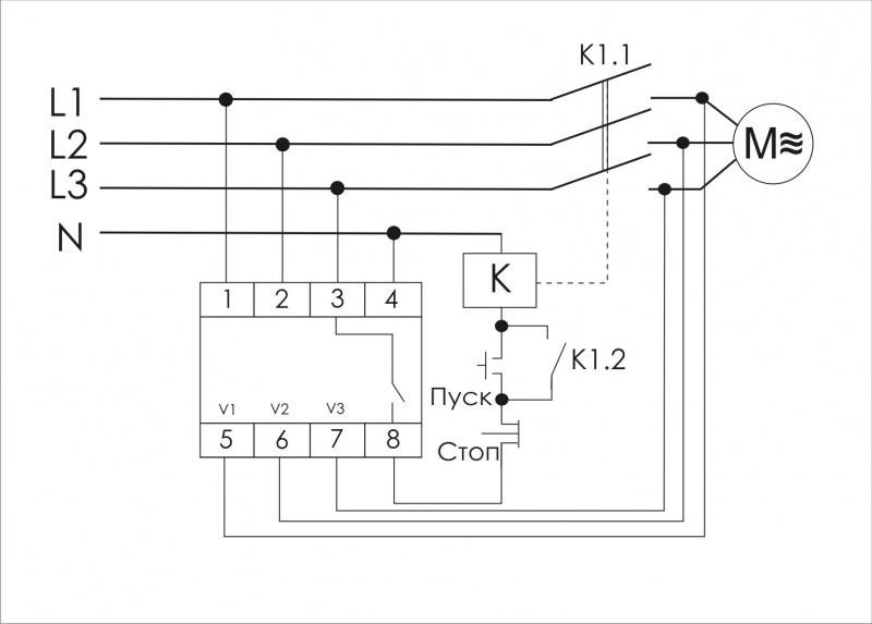Реле контроля наличия фаз CZF-2BR (монтаж на DIN-рейке 35мм; регулировка порога отключения; 3х400/230+N 8А 1Z IP20) F&F EA04.003.003 #1