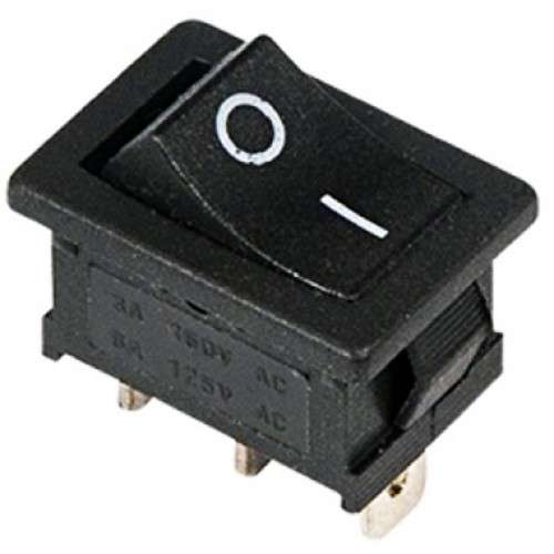 Выключатель клавишный 250В 6А (3с) ON-ON черн. Mini (RWB-202; SC-768) Rexant 36-2130 #1