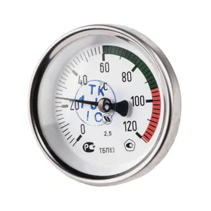 Термометр биметаллический ТБП-Т 120С Дк100 L=100 G1/2" осевой НПО ЮМАС #1
