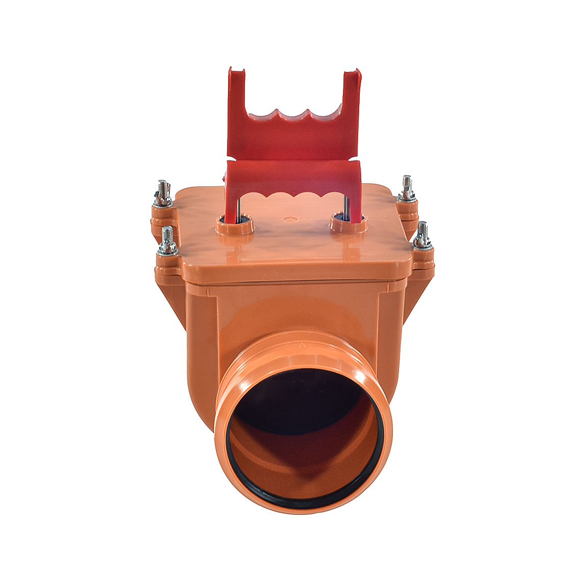 Клапан PP-H обратный канализационный коричневый для НПВХ и PP-H Дн 110 б/нап в/к #3