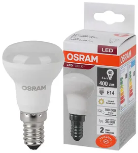 Лампа светодиодная LED Value LVR40 5SW/830 грибовидная матовая E14 230В 10х1 RU OSRAM 4058075582514 #1