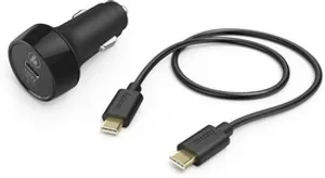 Устройство автомобильное зарядное H-183327 3А PD+QC универс. кабель USB Type C черн. (00183327) HAMA 1431781 #1