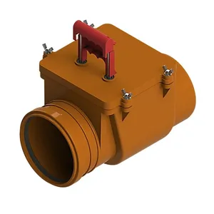 Клапан PP-H обратный канализационный коричневый Дн 160 б/нап в/к Татполимер ТП-85.160 #1