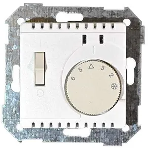 Термостат с датчиком в пол (зондом) с выключателем S82;82N алюм. Simon 82504-33