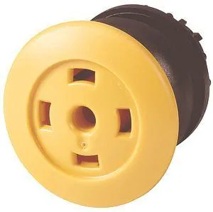 Головка кнопки M22S-DP-Y-X грибовидная без фикс. пустая желт.; черн. лицевое кольцо X EATON 216739