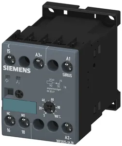 Реле времени электронное задержка на включение 1пер. контакт AC/DC 24В AC 100 до 127В 0.05с…100ч ширина установки 45мм винтовые клеммы Siemens 3RP20251AQ30
