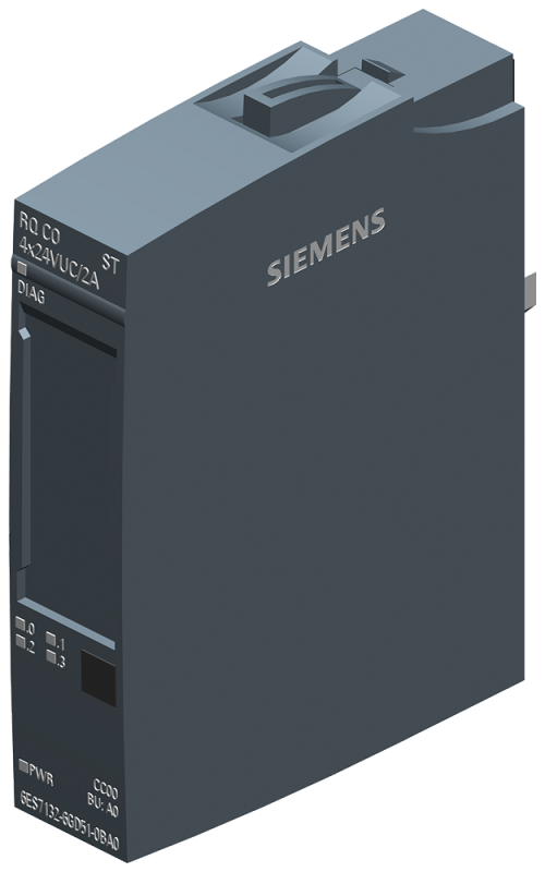 Модуль релейных выходов SIMATIC ET 200SP RQ CO 4х24В DC/2A ST станд. функцим 4 перекидн. контакта; изолир. контакты для установки на базовый блок типа A0 цветовой код CC00 Siemens 6ES71326GD510BA0 #1