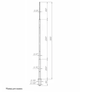 Молниеотвод 5м-К165/108 оцинкованный Пересвет 00-004026