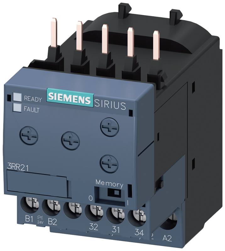 Реле контроля 3RR для монтажа на контактор 3RT2 типоразмер S00 исп. BASIC винтовые клеммы Siemens 3RR21411AW30 #1