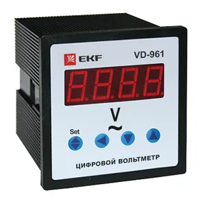Вольтметр цифровой VD-961 на панель 96х96 однофазный EKF vd-961